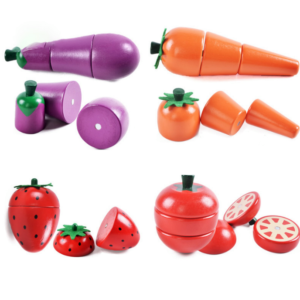 Wooden Fruit and Vegetable Cutting Set
