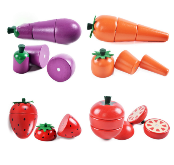 Wooden Fruit and Vegetable Cutting Set