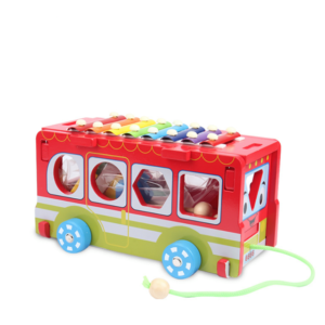 Wooden Bus Shape Sorter and Xylophone
