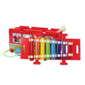 Wooden Bus Shape Sorter and Xylophone